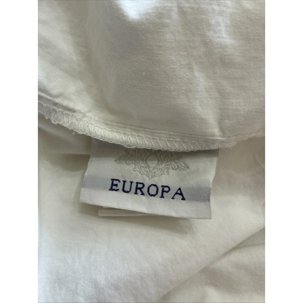 Europa Queen Sheet Set W/ Embroidered Eyelet Edge White READ DESCRIPTION